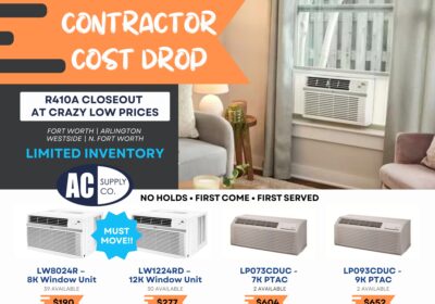 R410A Closeout Sale: Contractor Cost Drops on HVAC Equipment (Limited Inventory)